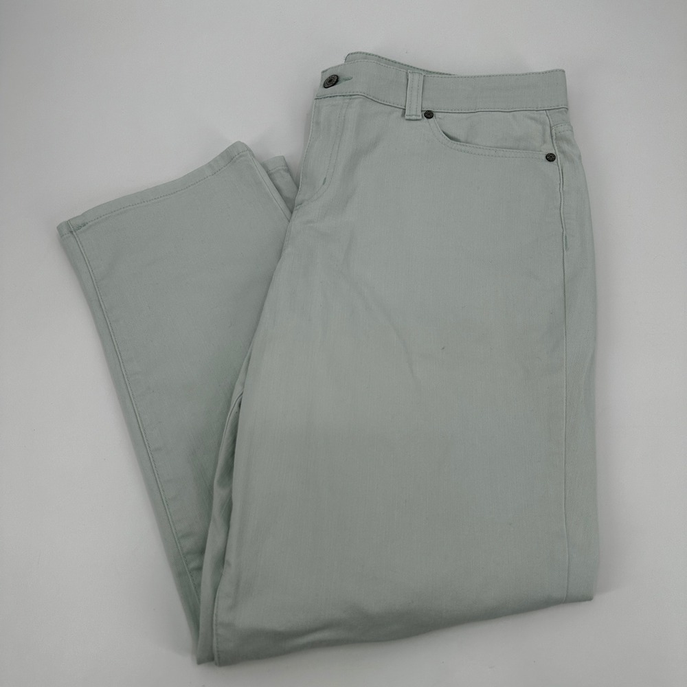 Talbots Simply Flattering Boyfriend Jeans Seafoam Green Size 16 Spring‎ Pastel